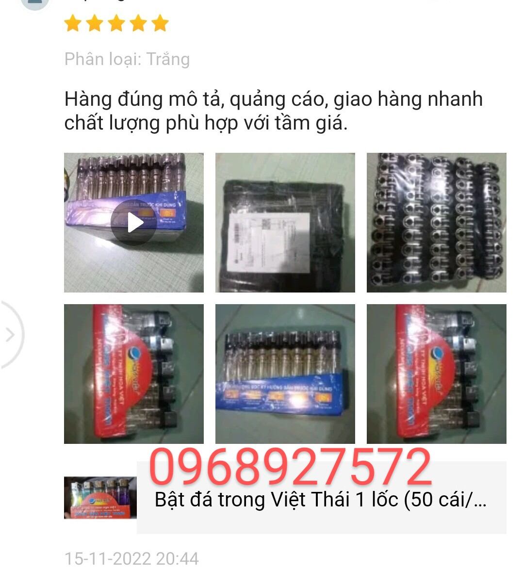 Bật lửa_quẹt gas trơn Việt Thái (50 cái/ hộp)