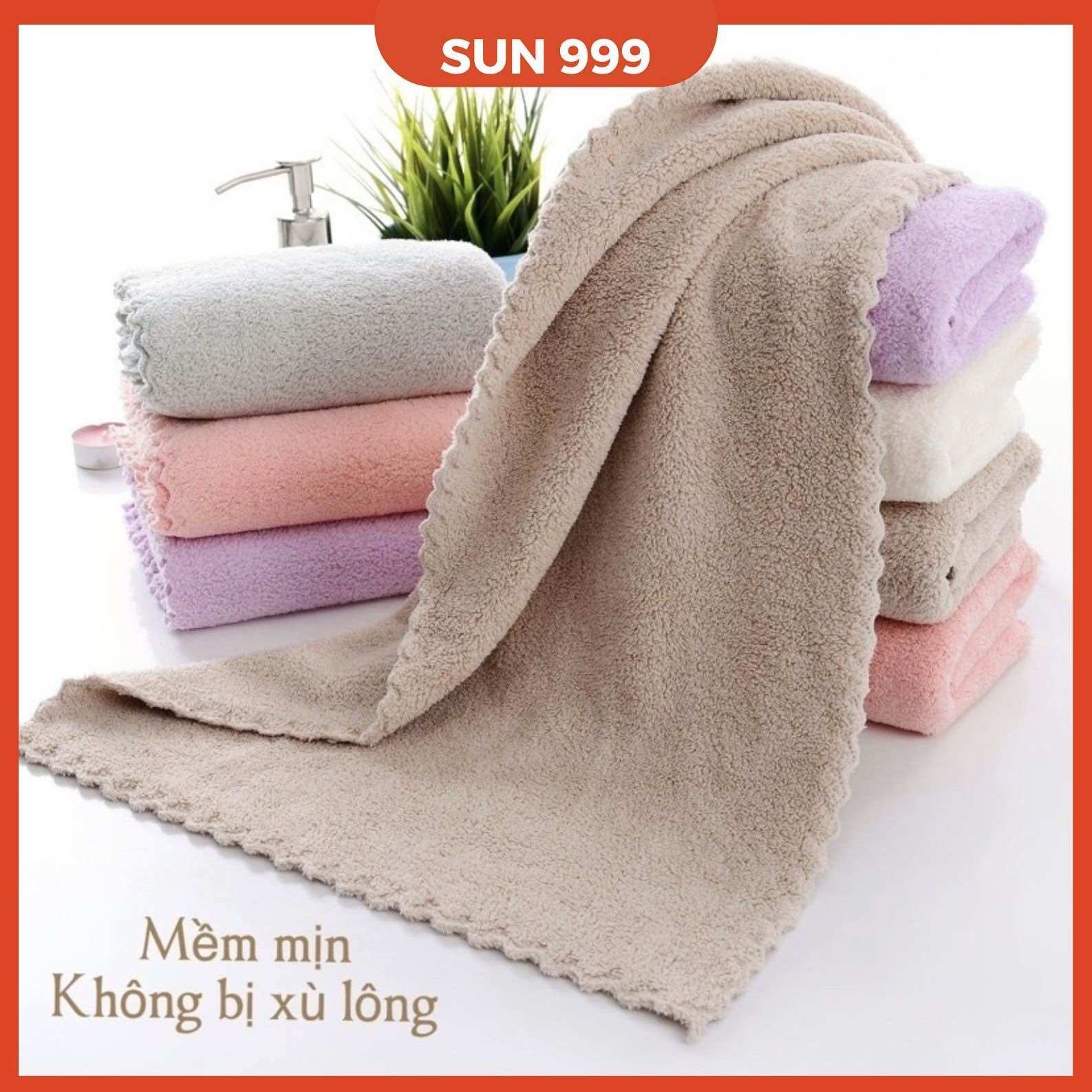 Khăn mặt lông cừu, khăn lau mặt hàn quốc mềm mịn, siêu thấm hút kích thước 35x75
