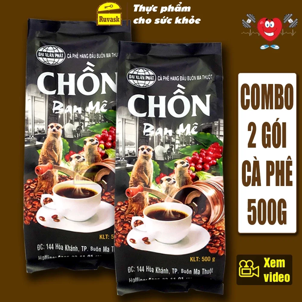 1 kg cà phê chồn 2 gói 500g