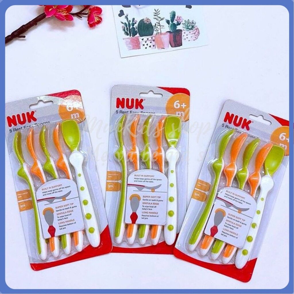 Thìa ăn dặm Nuk 6m+ cho bé (hàng Đức)