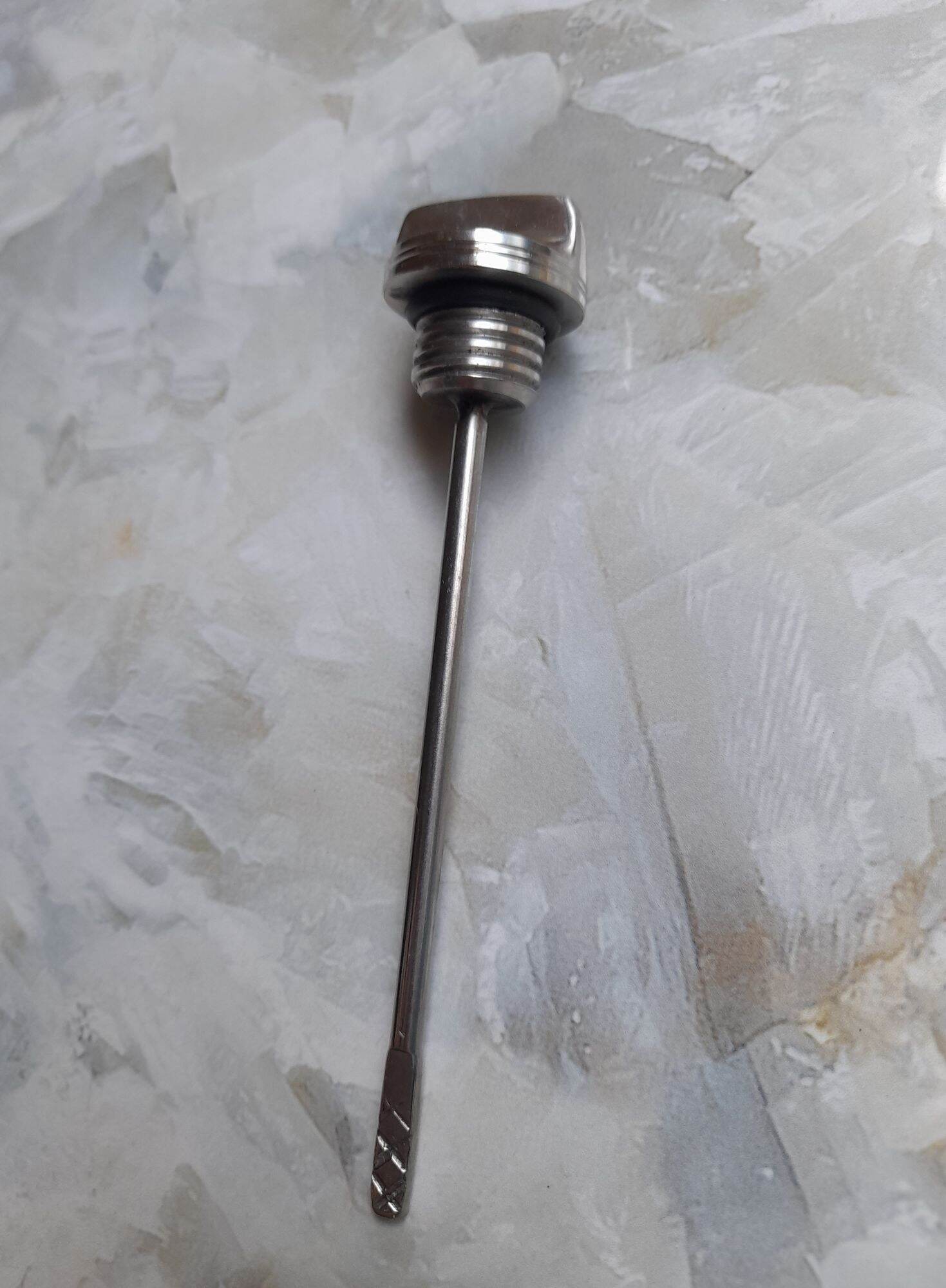 Ty thăm nhớt Inox đặc xe Dream, Wave,.....