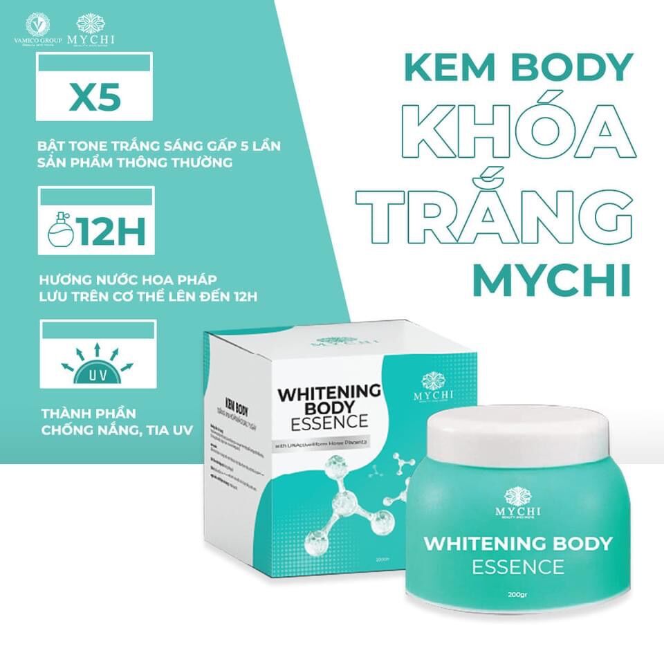 Combo Tắm Trắng Mychi (kem body khoá trắng mychi và Tắm trắng Mychi)