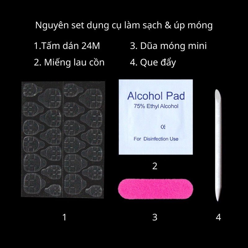 Bộ dụng cụ 4 món vệ sinh nailbox tiện lợi