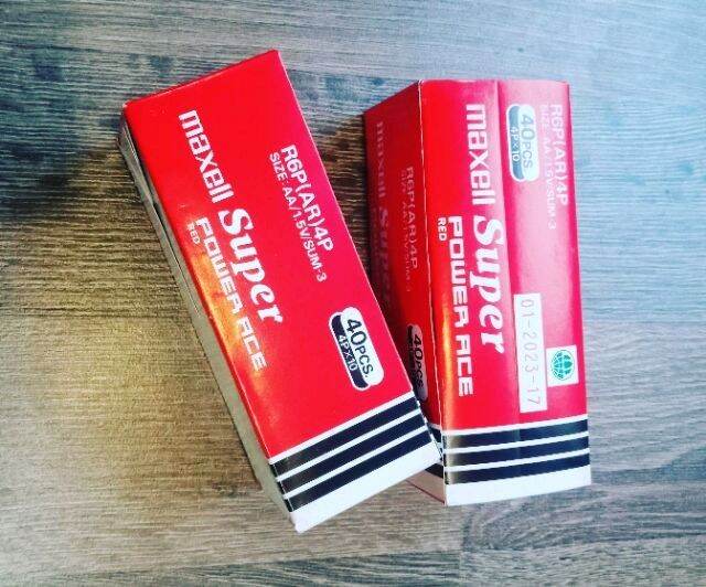 Pin Tiểu 2A  và 3A Maxell Hộp 40 Viên