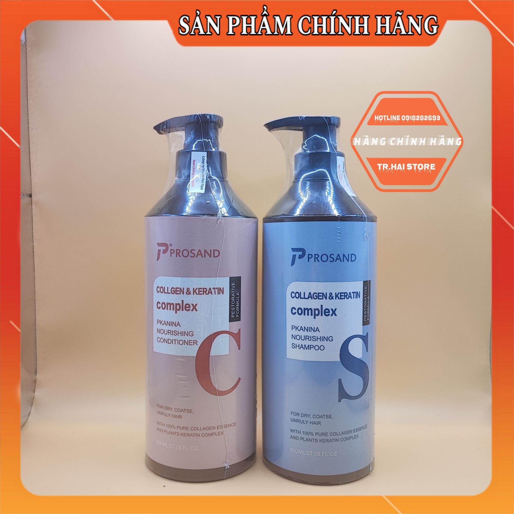 CẶP DẦU GỘI XẢ CHÍNH HÃNG PROSAND 800ml thơm mềm mượt tóc