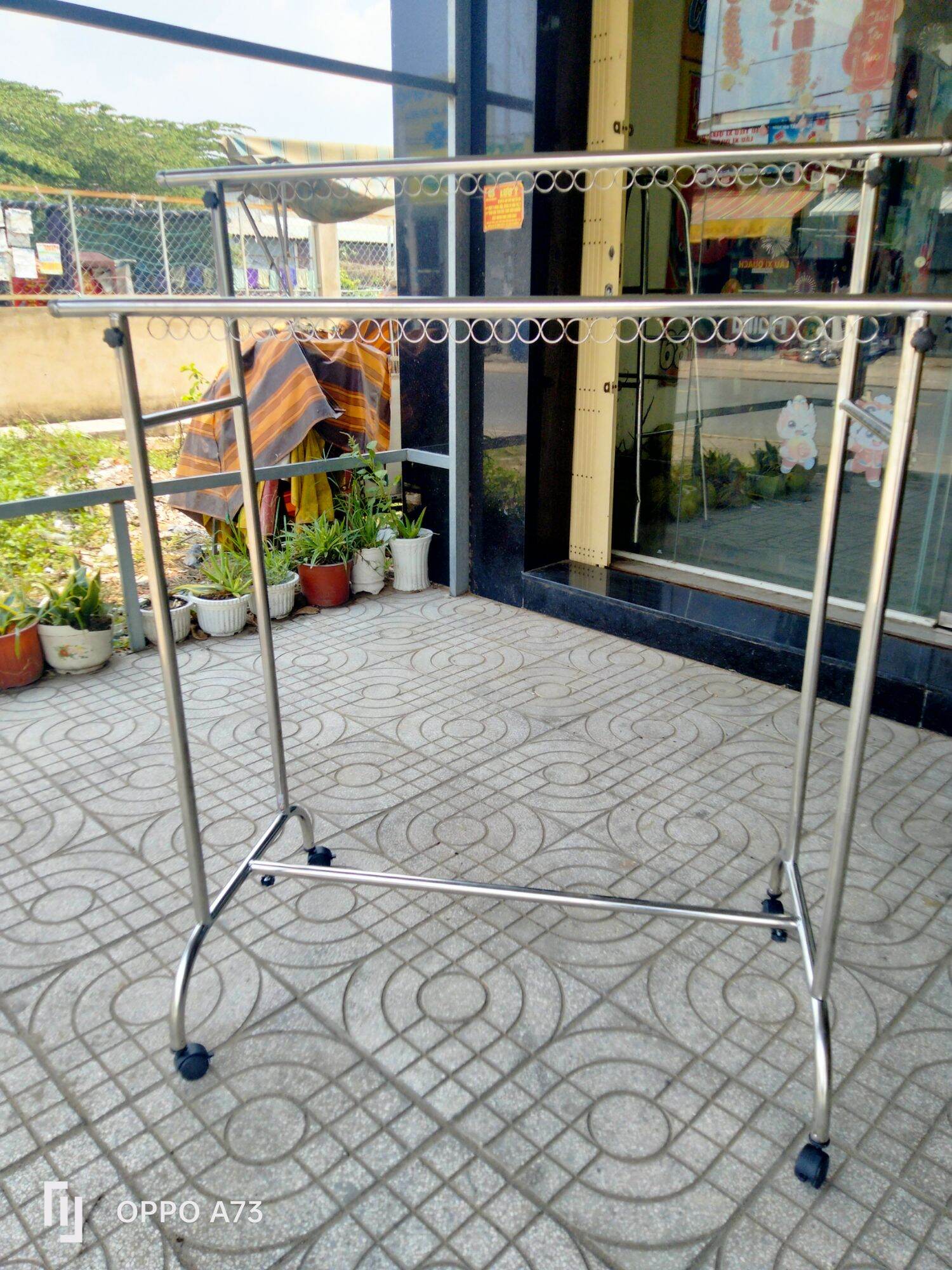 [HCM]Sào Phơi đôi chân cong inox