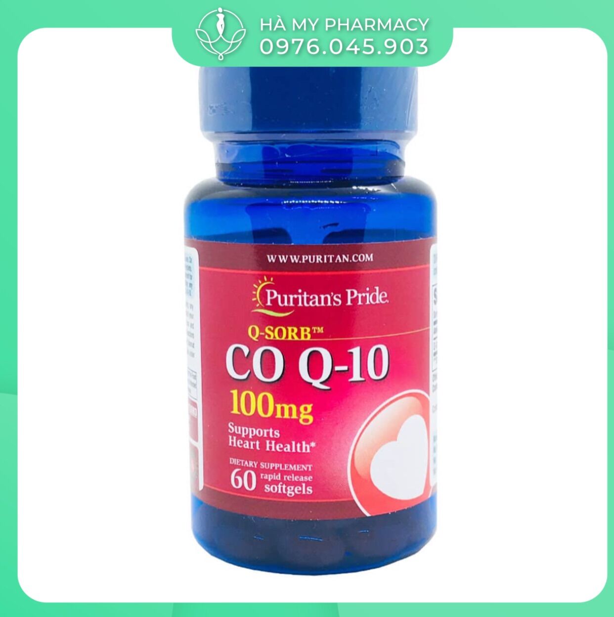 Viên uống puritan's pride coq10 100mg của mỹ, 60 viên