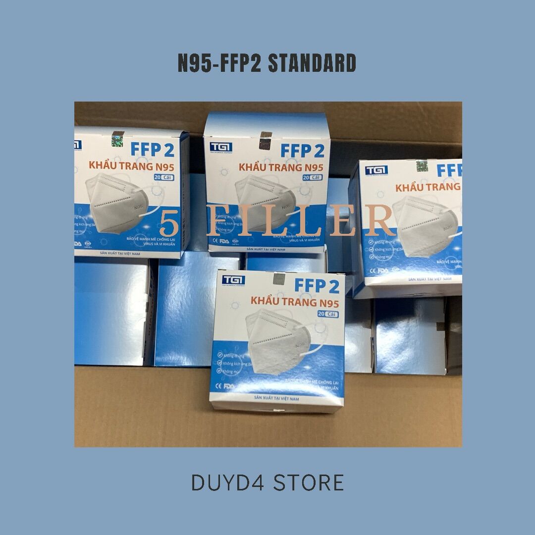 Khẩu trang N95 FFP2 5 lớp tiêu chuẩn xuất khẩu Tran Gia Medical Equipment giá chỉ bằng 2 ly trà sữa