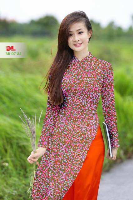[HCM]Vải áo dài hoa nhí