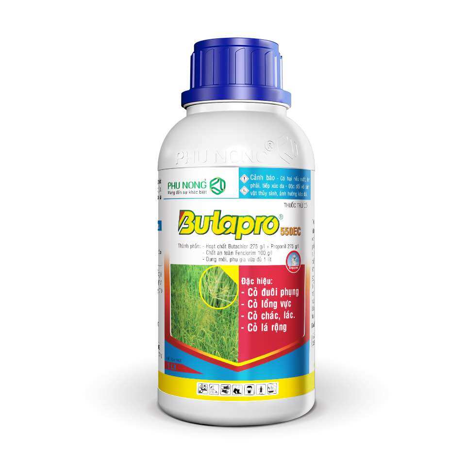 BUTAPRO 550EC của PHÚ NÔNG chai 1Lít. Trừ cỏ lúa