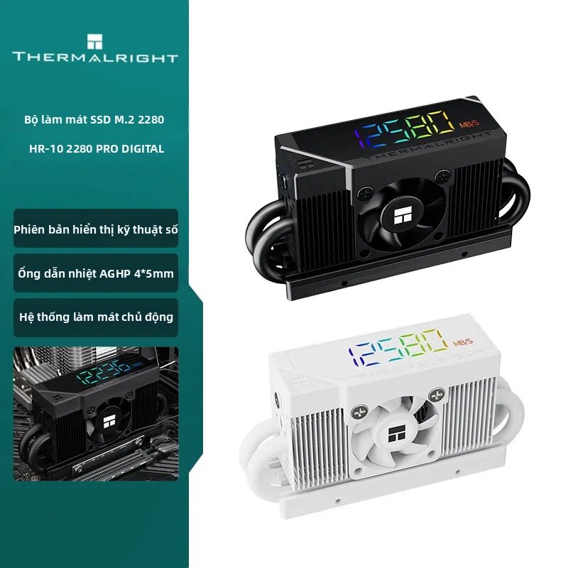 Thermalright | Thermalright HR-10 2280 PRO Màn Hình Kỹ Thuật Số M.2 SSD Hệ Thống Làm Mát Chủ Động 4 Bộ Phận * 5mm Heatpipe AGHP Để Làm Mát Linh Kiện PC Giá 1,077,000 Đồng*Miễn phí vận chuyển