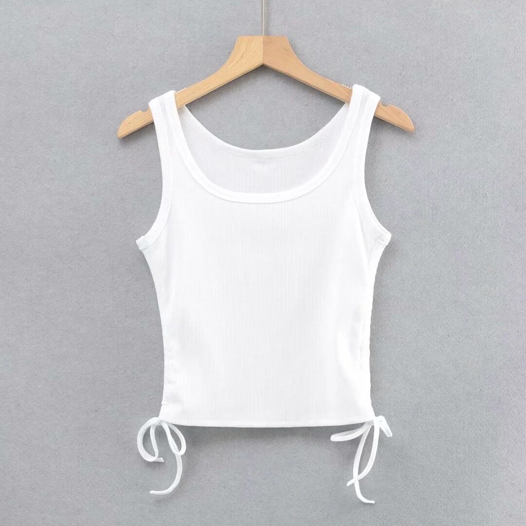 Áo 3 lỗ cotton rút eo [ảnh thật]
