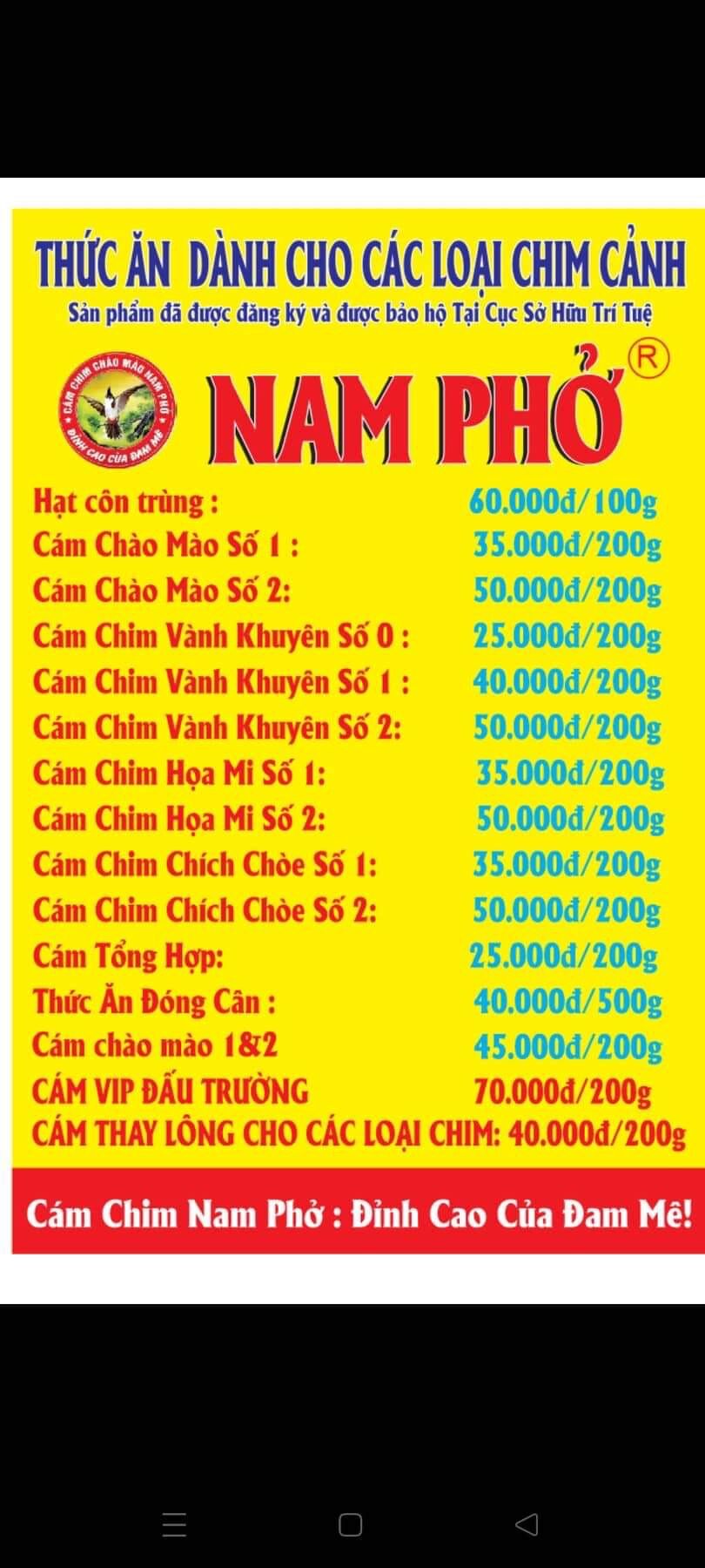 Cám Chim Nam Phở Chào Mào Số 2🔥Chuẩn🔥