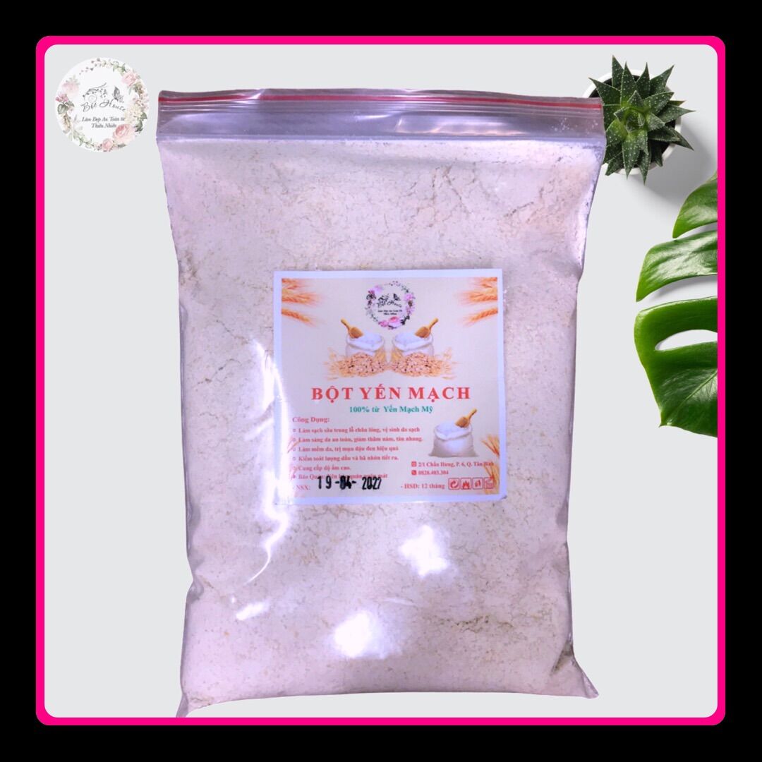 500gam bột yến mạch đắp mặt nạ nguyên chất/dưỡng trắng da tự nhiên.