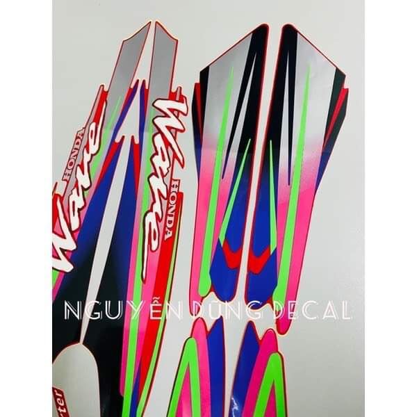 Tem Wave thái 100 (3 lớp) màu đỏ đời 1998