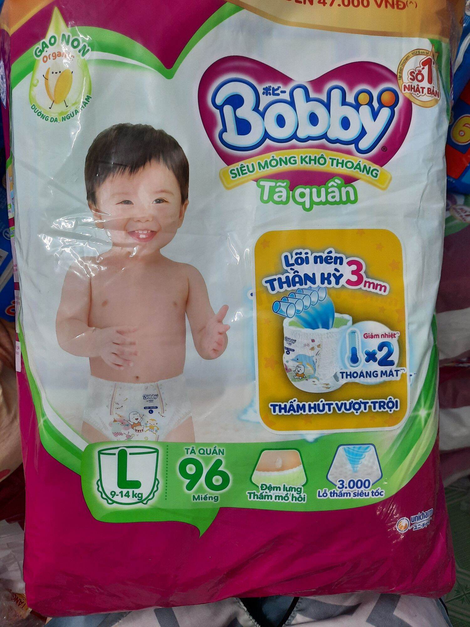 Tã quần bobby mega jumbo. đủ size date 2027