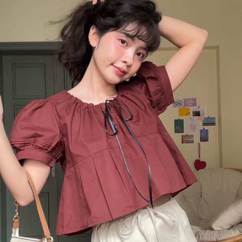 DOB - Áo dáng lửng cổ rút Doru