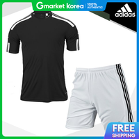 adidas | Bộ đồ thể thao Adidas Training 21 áo tay ngắn và quần short (Đen Trắng)