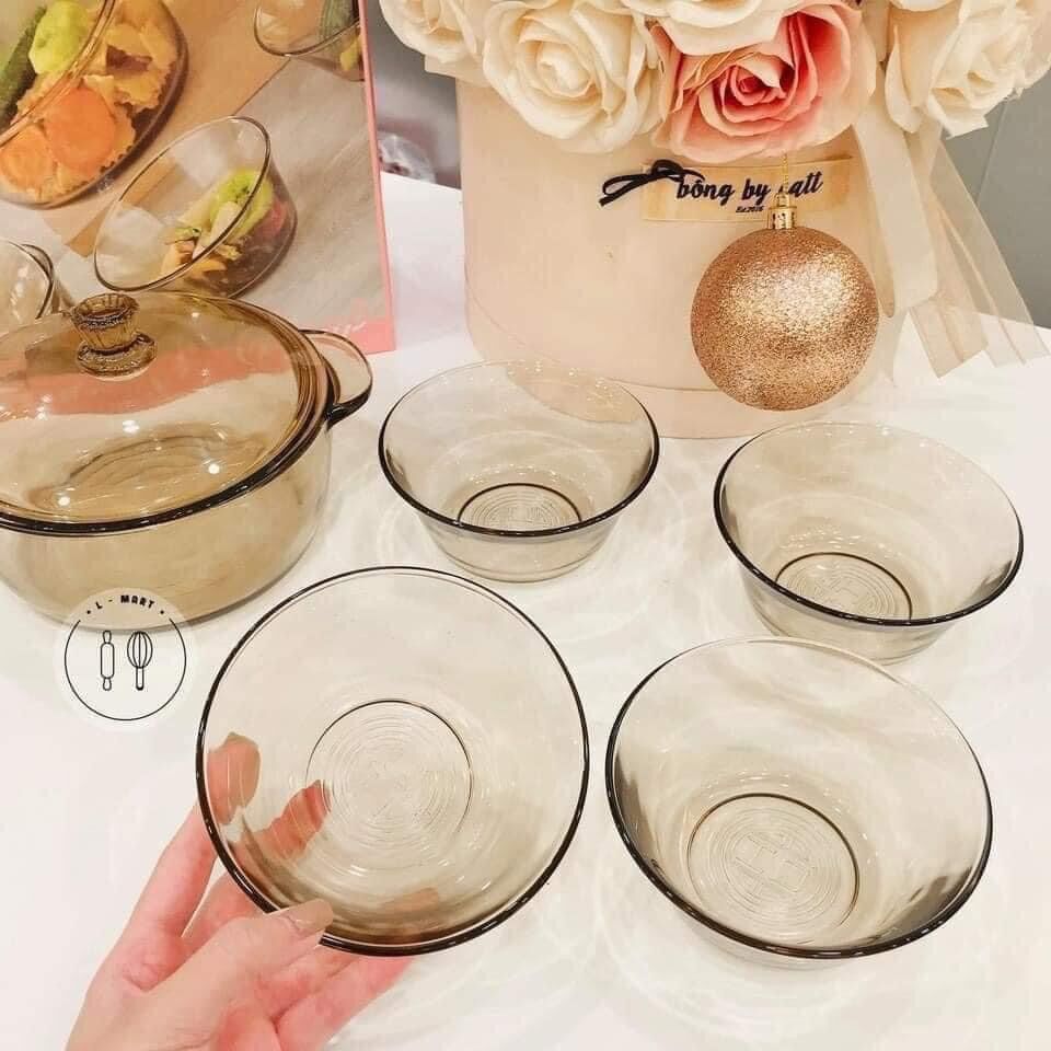 #COMBO BỘ 5 MÓN THỐ & BÁT THUỶ TINH CHỊU NHIỆT