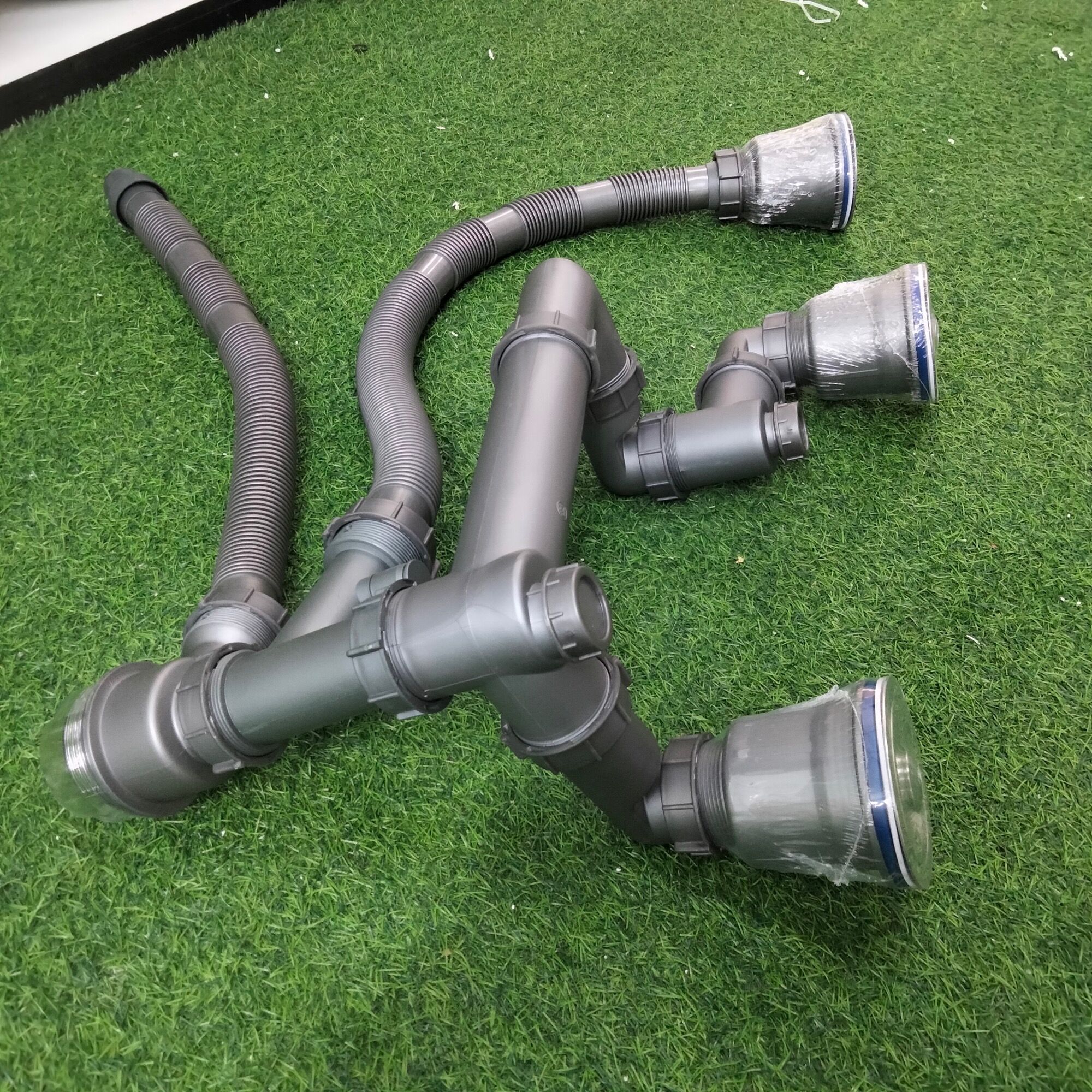 BỘ XI PHÔNG/RỐN/ỐNG THOÁT NƯỚC CHẬU/BỒN RỬA BÁT 3 HỐ