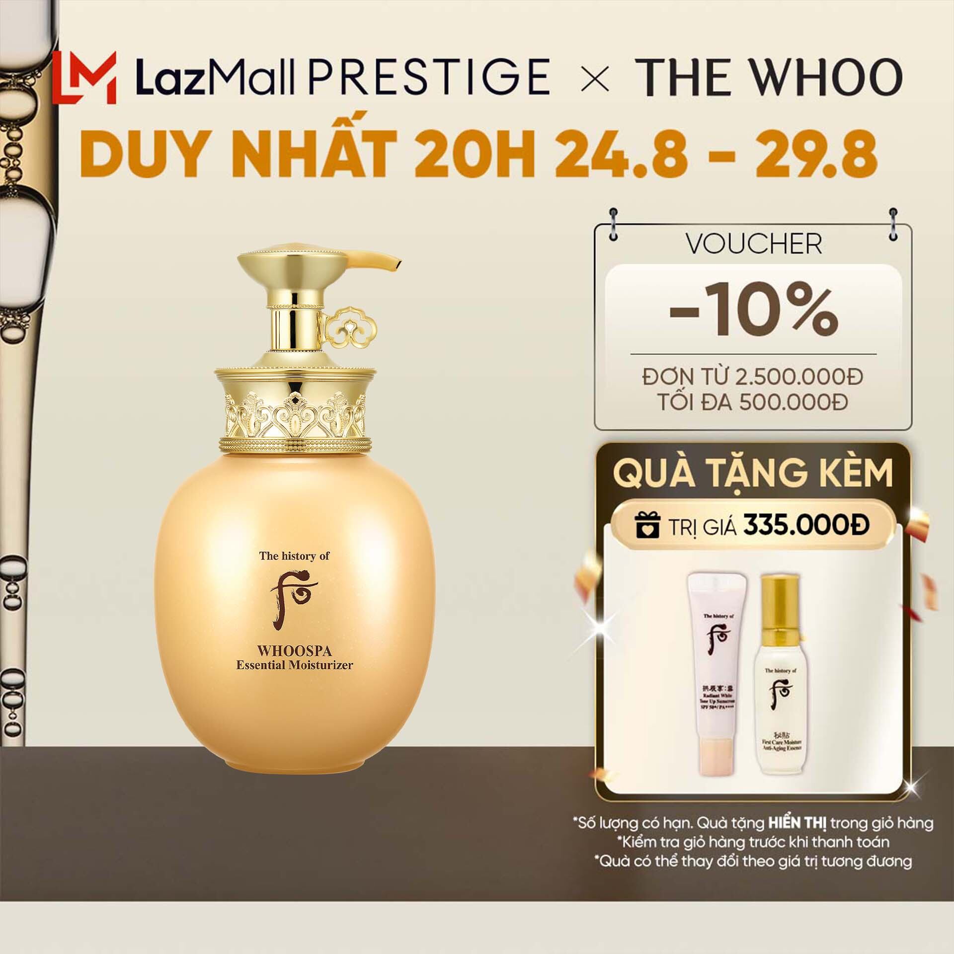 Sữa dưỡng thể Đông y mềm mượt da ngăn lão hóa The history of Whoo WhooSpa Moisturizer 220ml