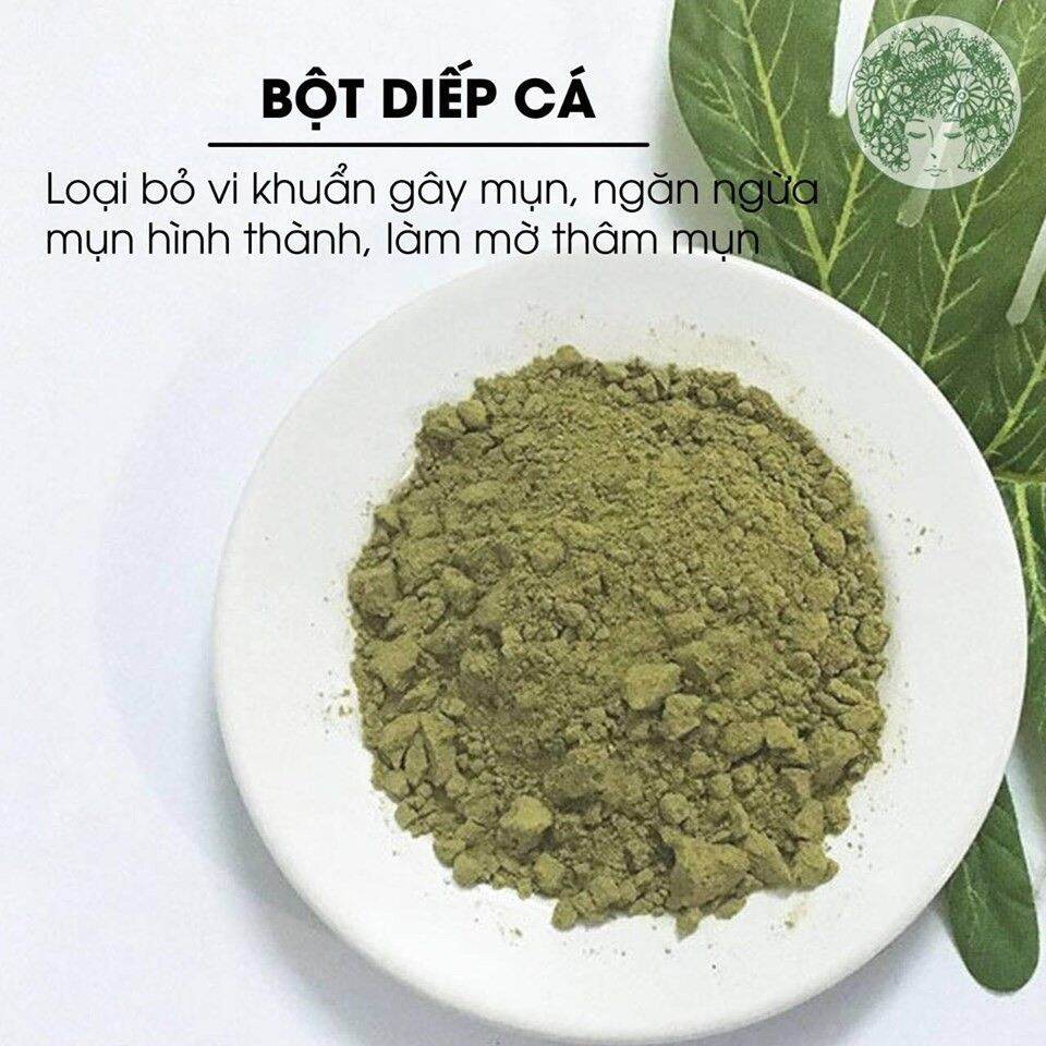 [ 50gr] Bột rau diếp cá nguyên chất 100% thiên nhiên hỗ trợ giảm mụn đầu đen và thâm nám tái tạo da 50gr  /  organic