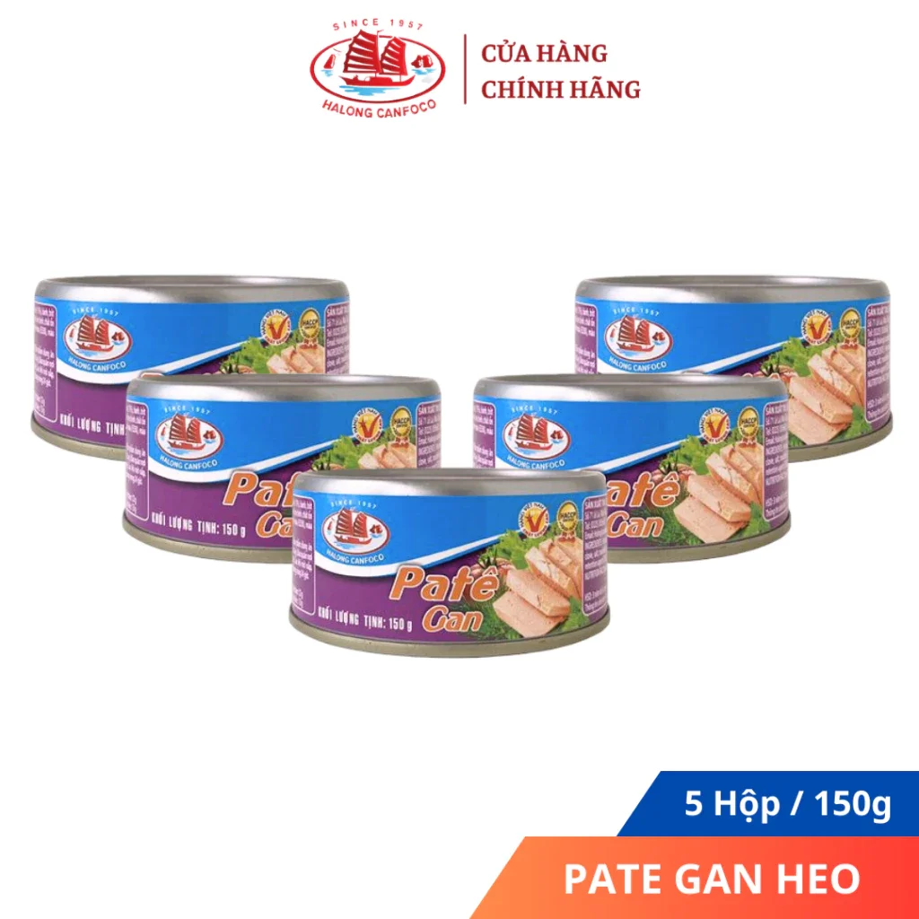 Combo 5 Hộp Pate Gan 150g - Đồ Hộp Hạ Long