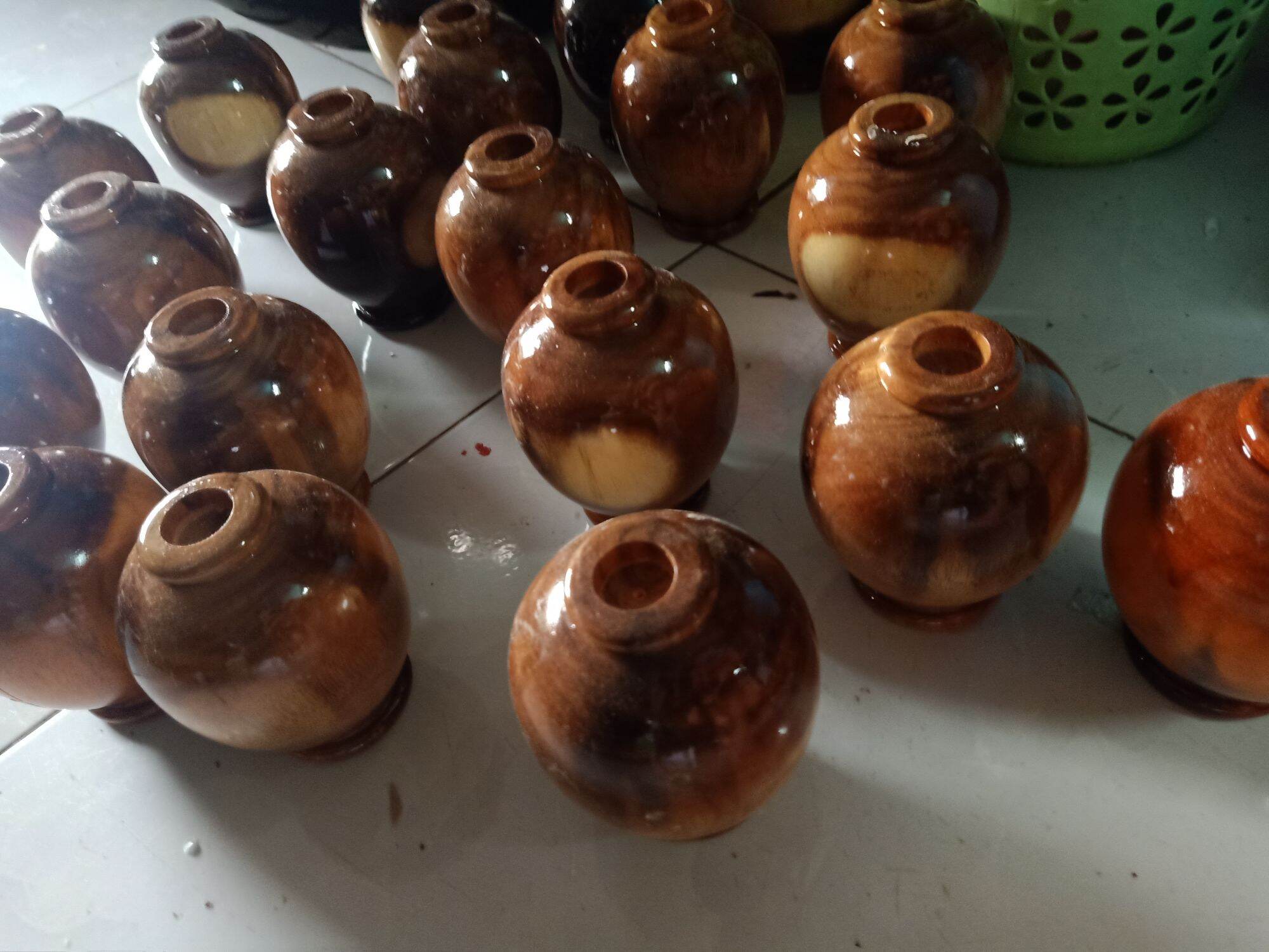 Chum phú quý phong thủy mịni gỗ tràm cao 10cm