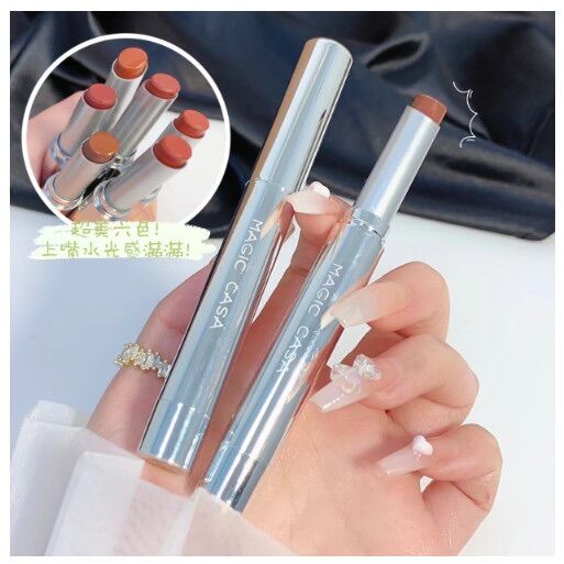 Ma Thuật Casa môi son môi Son Bóng Lâu Dài Nhung Tráng Men Matte Vẻ Đẹp Lỏng Son Môi Matte Lip Bùn Son Môi/Son má Dual-Sử dụng đỏ son môi son môi men không phai Son bóng Giao hàng Nhanh Chóng