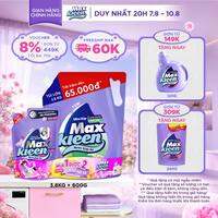 Combo Nước giặt xả MaxKleen Hương Vườn Sớm Mai: 1 Túi 3.8kg + 1 Túi 600g
