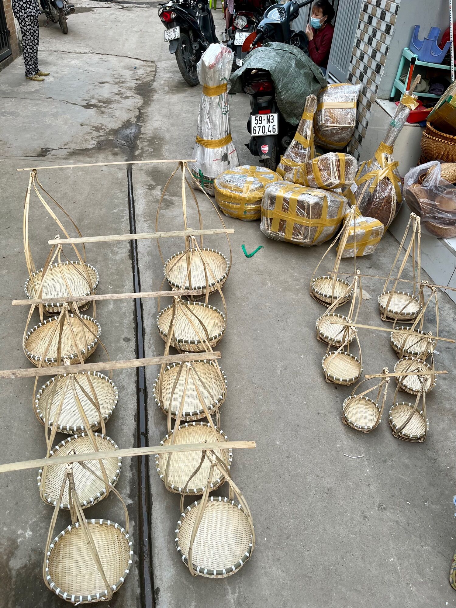 Quang gánh rổ/rá decor Tết size 36/33/30/27/25/20/18/16 cm