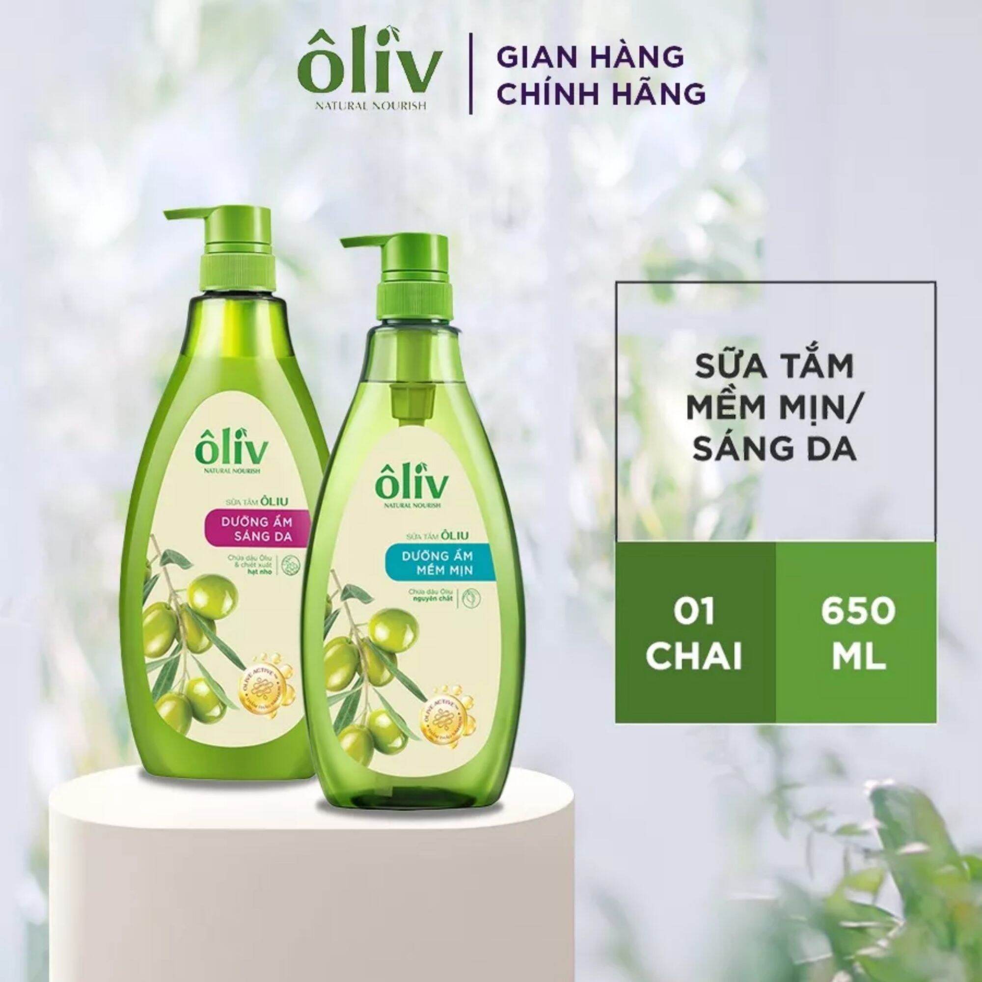 Sữa tắm ôliu dưỡng sáng da, mềm mịn 650ml