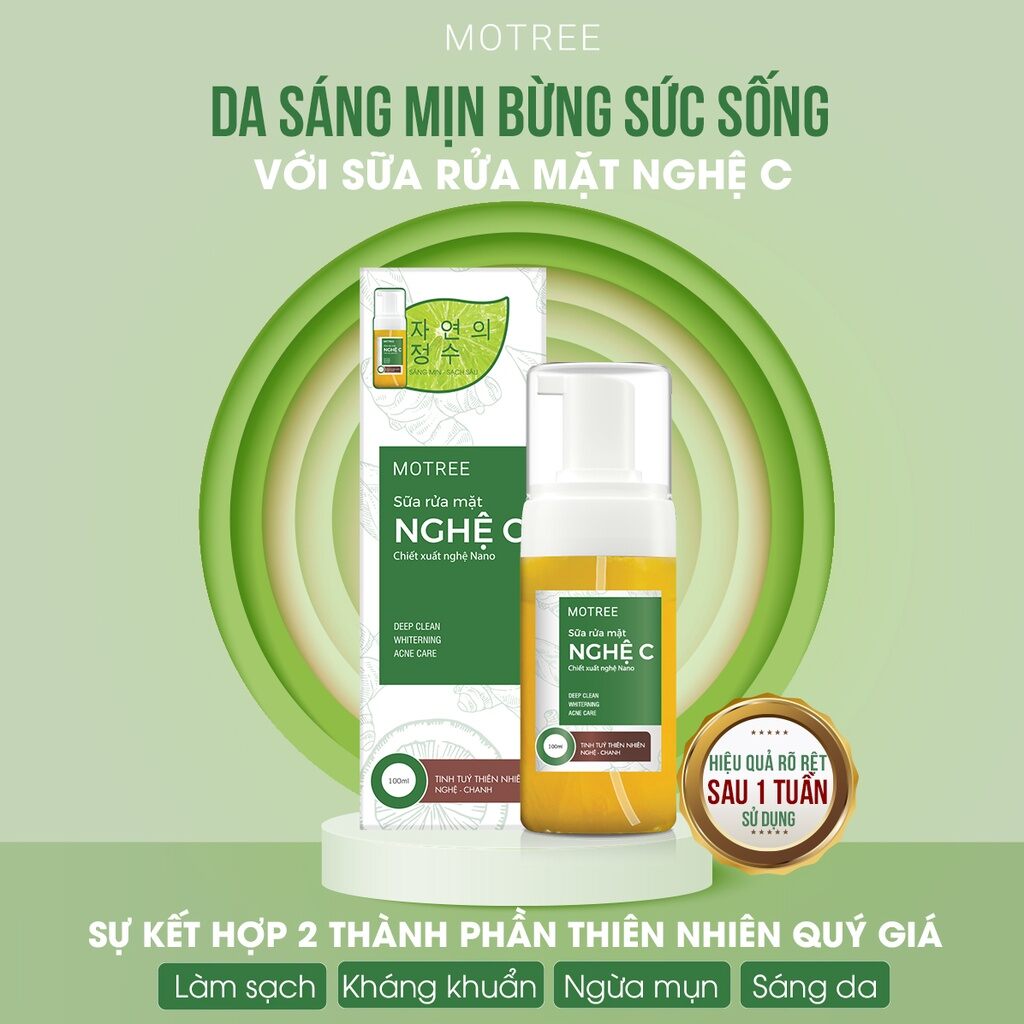 Sữa rửa mặt nghệ C motree