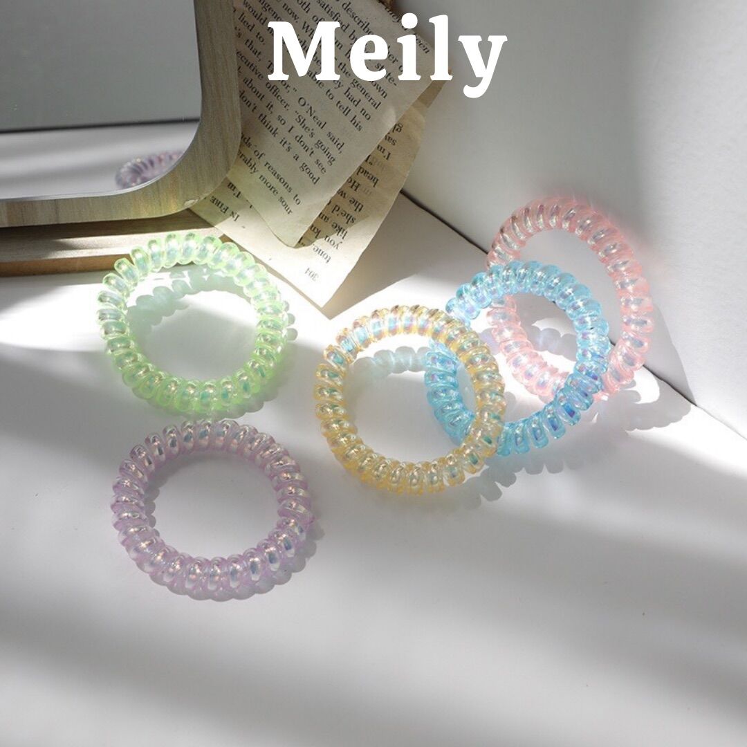 Dây cột buộc tóc lò xo co dãn tốt màu pastel dễ thương Meily Store