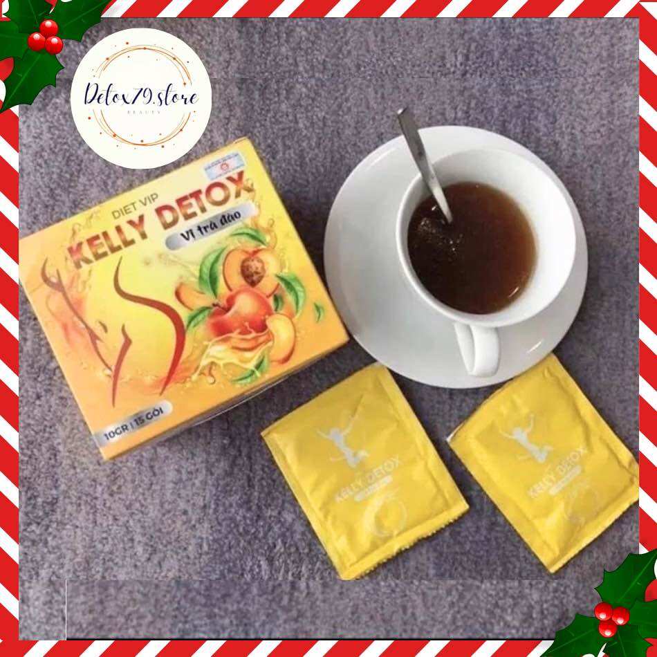Trà đào giảm cân kelly detox