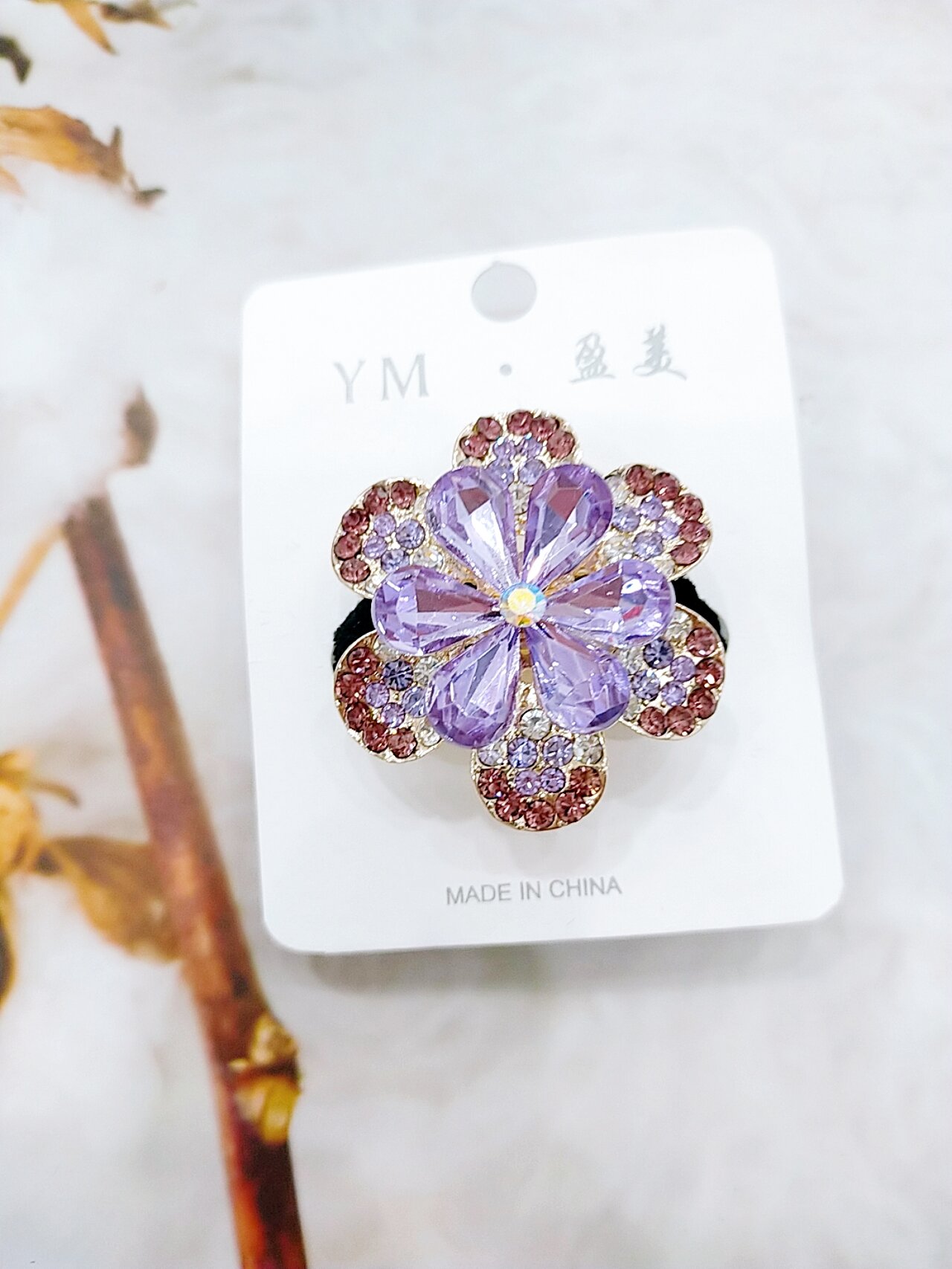 Cột tóc nhung đính đá cao cấp mã M3