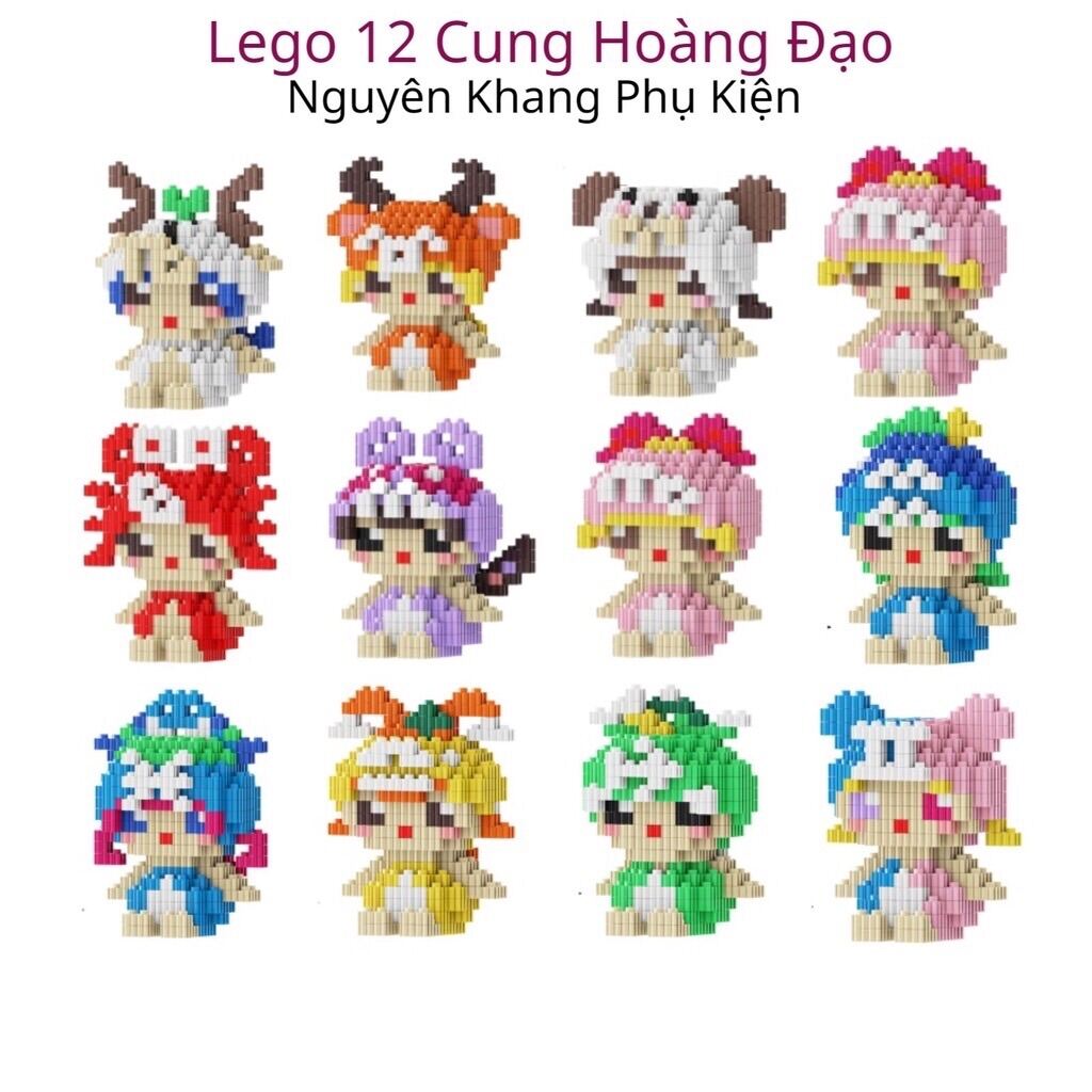 Lego Mini Cung Hoàng Đạo Loại Mới, Siêu Dễ Thương