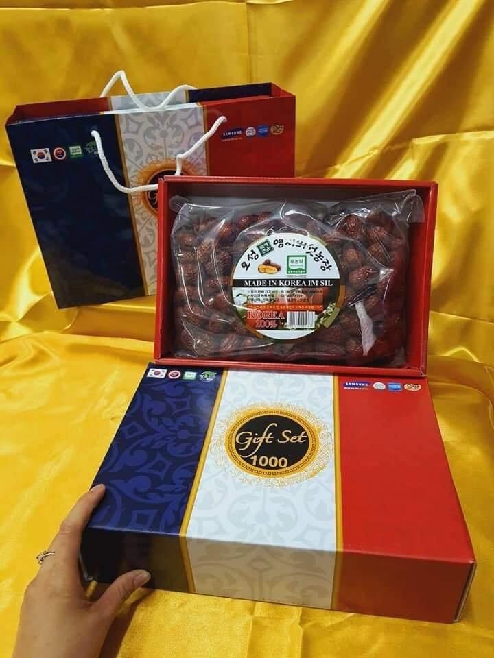 Táo đỏ sấy khô Hàn Quốc Hộp Quà hộp/1kg