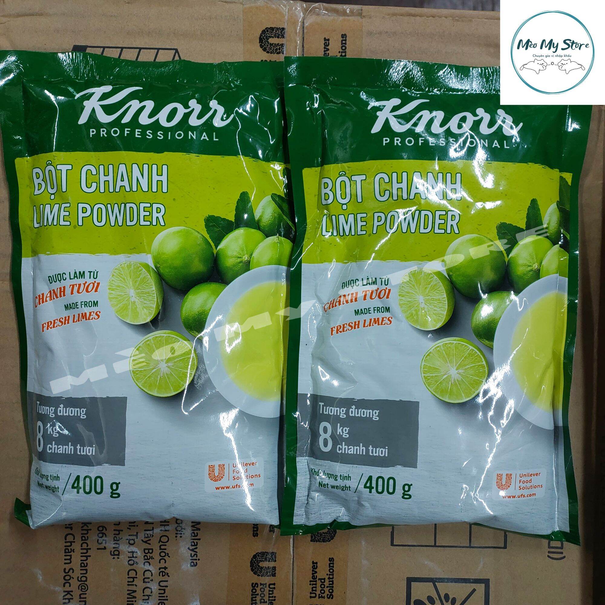 ( Hàng Sẵn) Bột Chanh Lime Powder Knorr gói 400gram Mẫu Mới