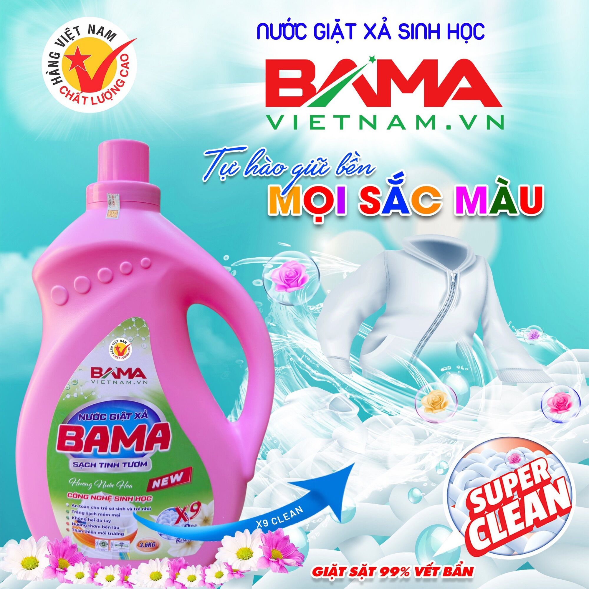 NƯỚC GIẶT XẢ X5 SINH HỌC - LÂM ĐẠI PHÚC