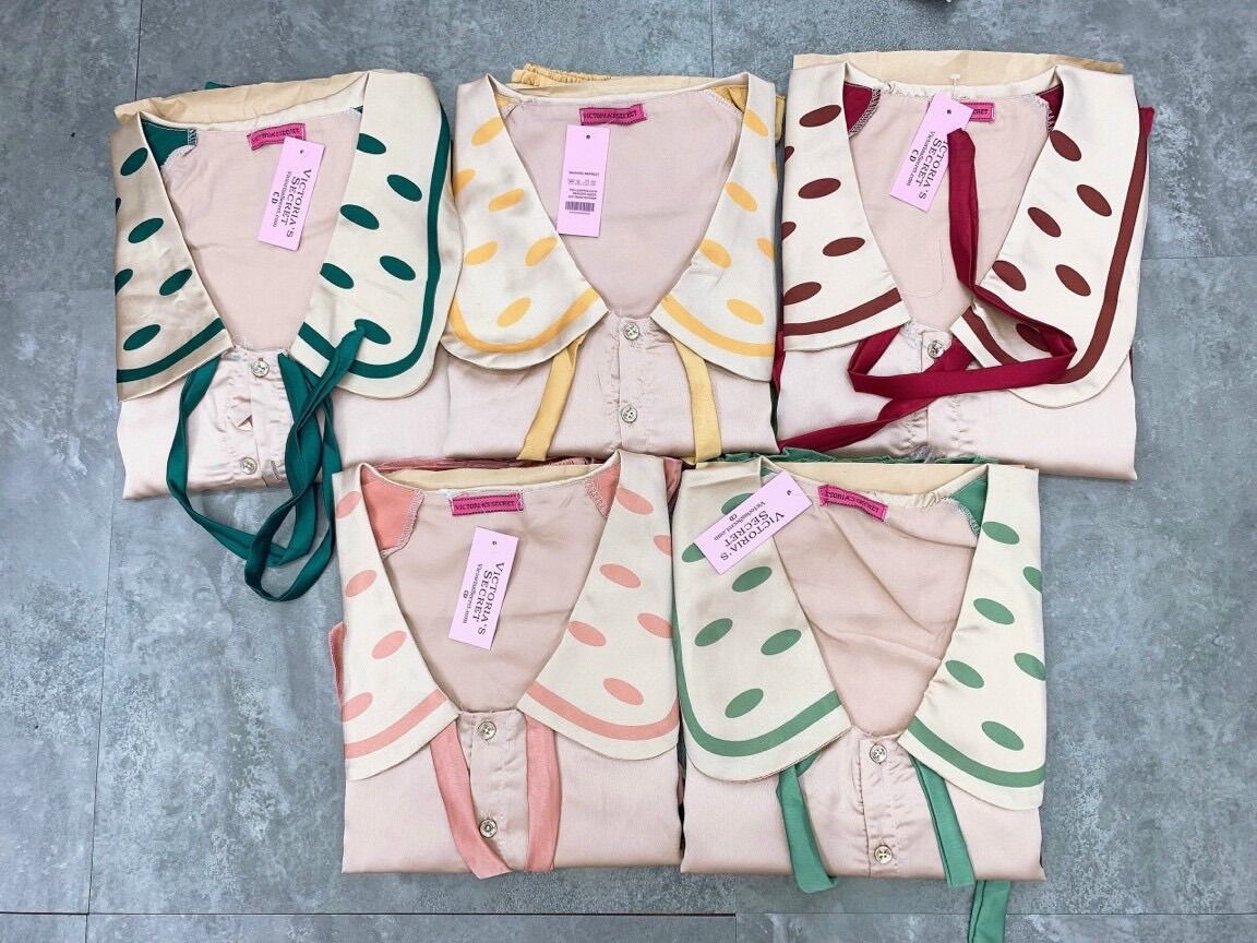 [ Ảnh Thật ] Bộ Ngủ Pijama Lụa Cổ Bèo Dâu