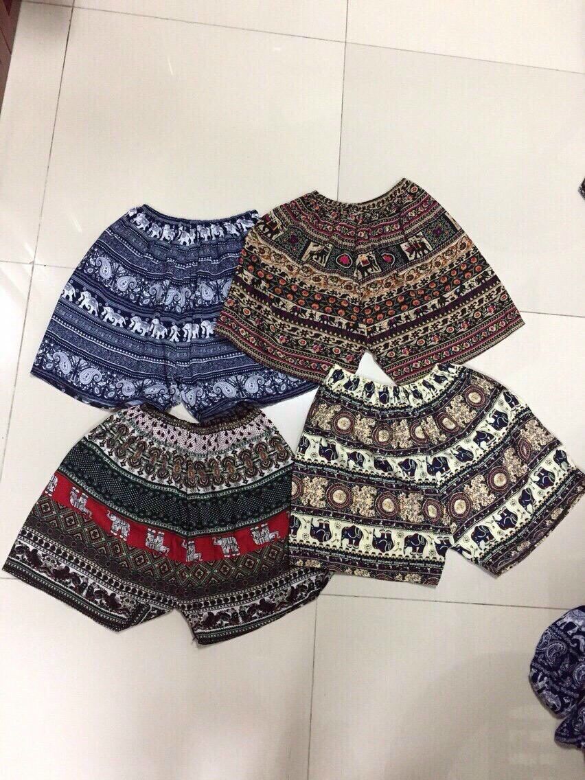 Quần đùi lanh thái thổ cẩm  bigsize