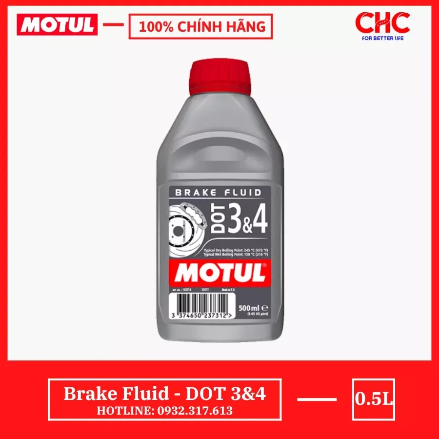Dầu phanh cao cấp motul dot 3&4 500ml