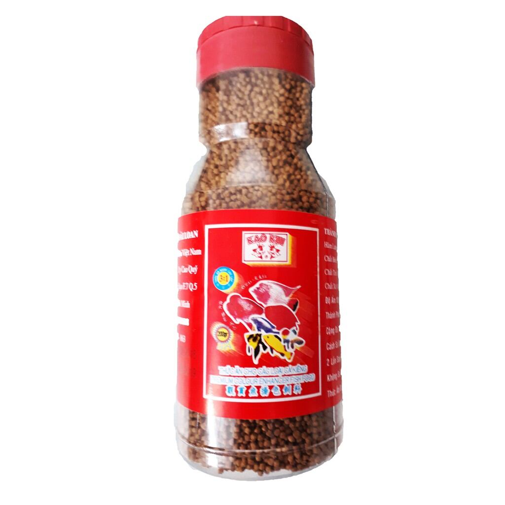 Thức ăn cho cá không đục nước , cám chai 250g , cám cá cảnh không đục nước