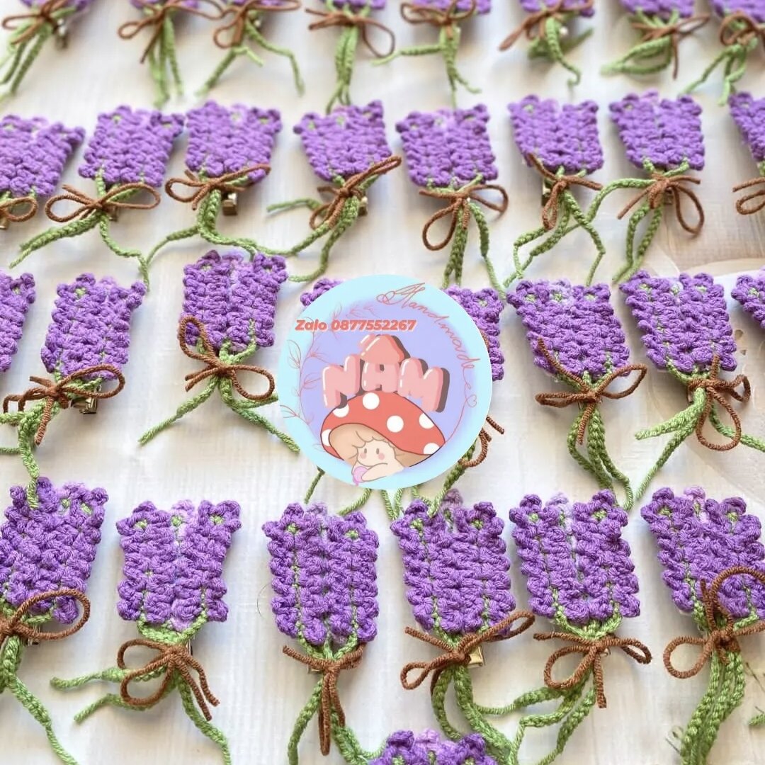 Ghim cài áo handmade bằng len