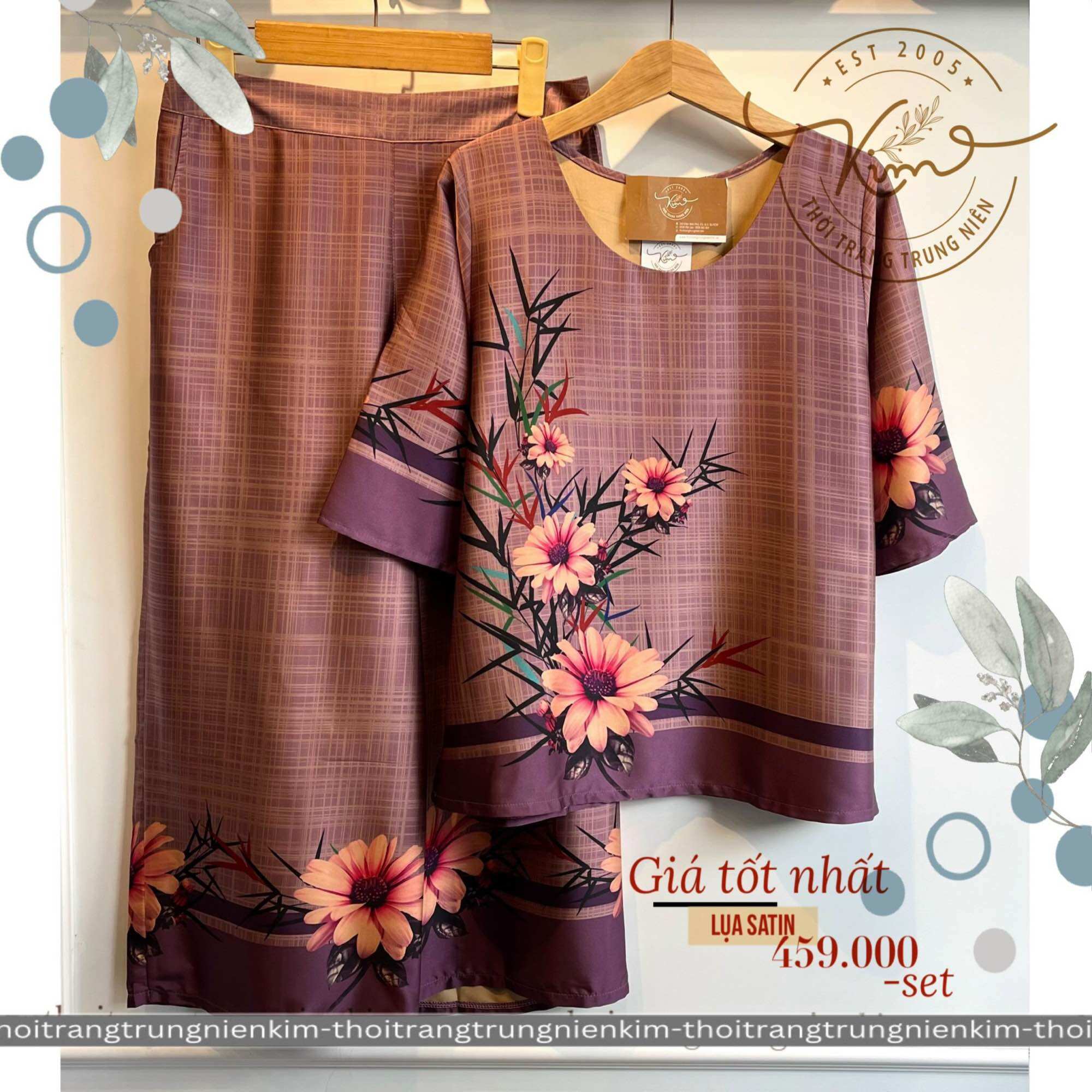 *HOT HOT* Set lụa trung niên sang trọng Bigsize