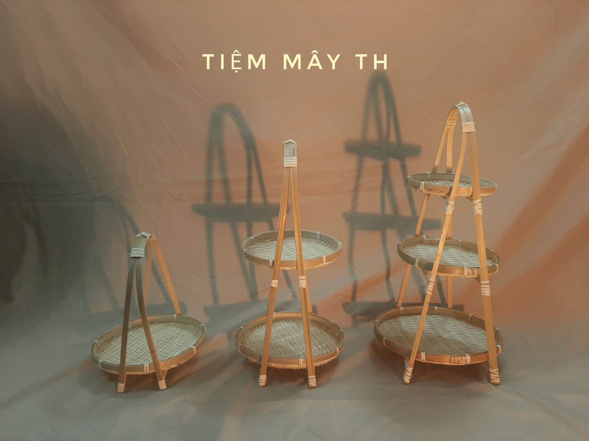 Kệ mẹt tre tầng TIỆM MÂY TH đựng đồ, decor