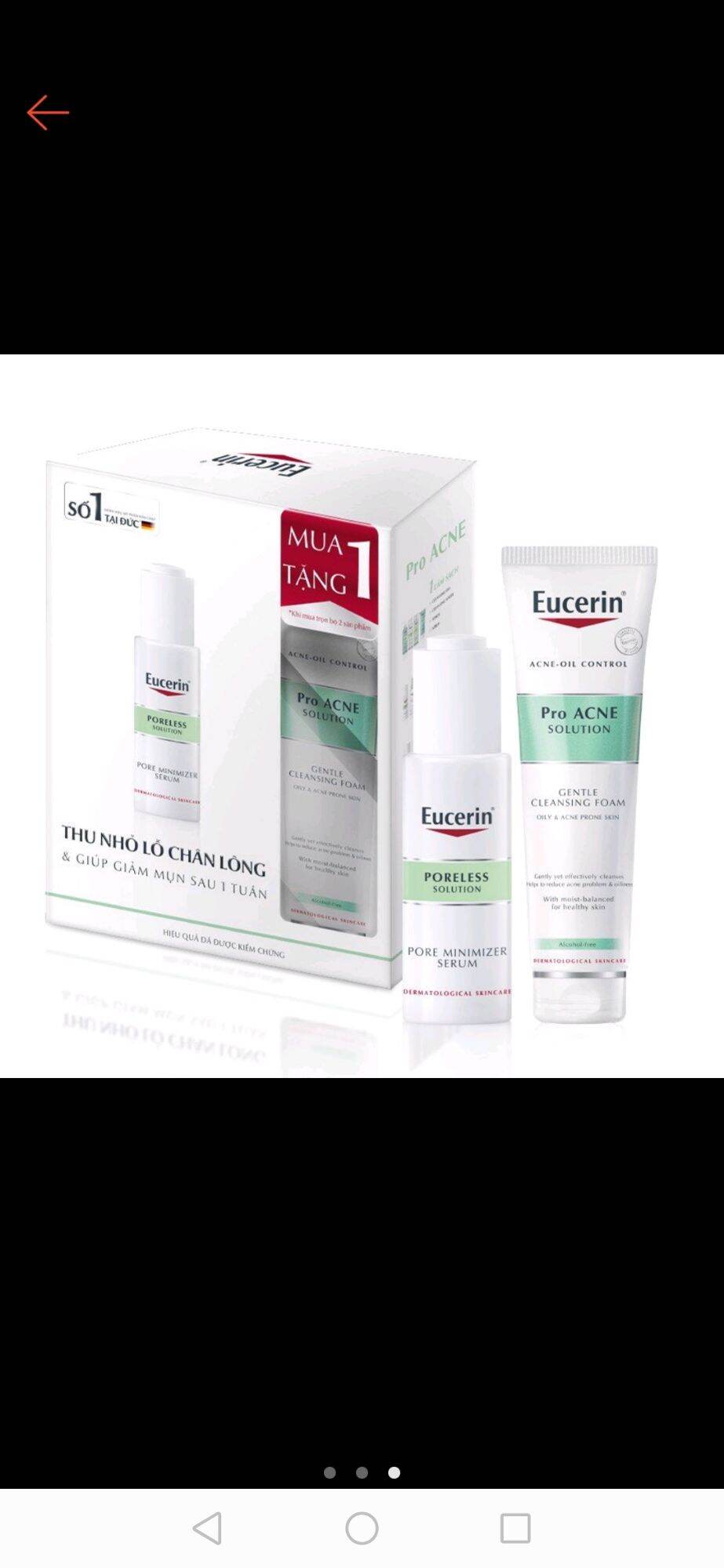 Tinh Chất Eucerin ngừa mụn 30ml + Sữa rửa mặt 150ml