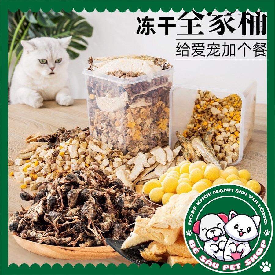 THỨC ĂN SẤY KHÔ CHO MÈO, THỨC ĂN ĐÔNG KHÔ MIX 100g
