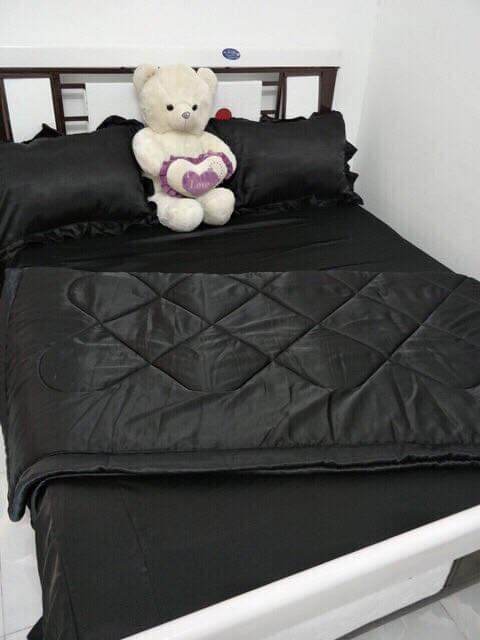 bộ drap phi lụa màu đen đủ size